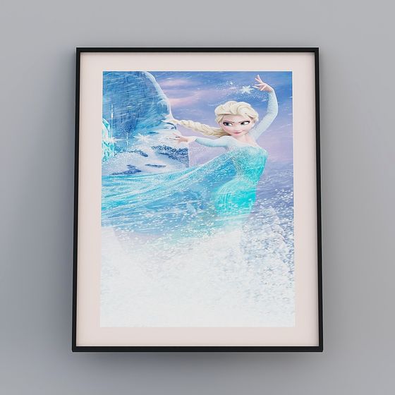 Elsa Princess 3D Model - Frozen Fantasy