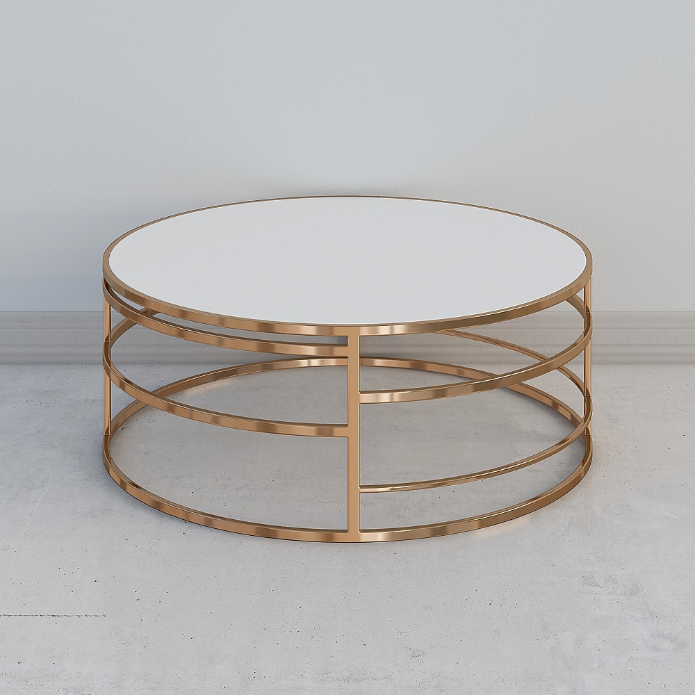 EVITAHOME light luxury post-modern American simple coffee table combination European round coffee table designer furniture large