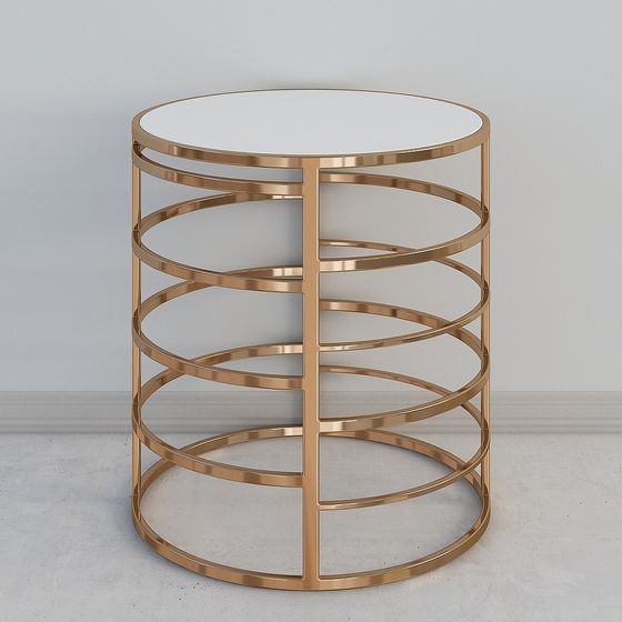 Spiral Metal Side Table 3D model