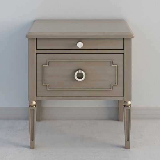 Classic Vintage Nightstand 3D model for Design Projects