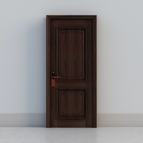 Exquisite Wooden Door 3D model