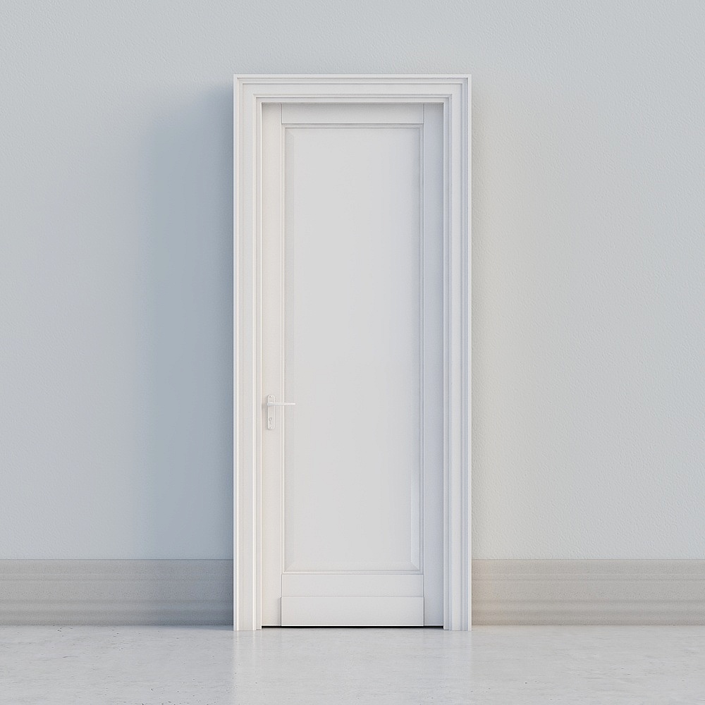 Opai solid wood composite paint-free room door white