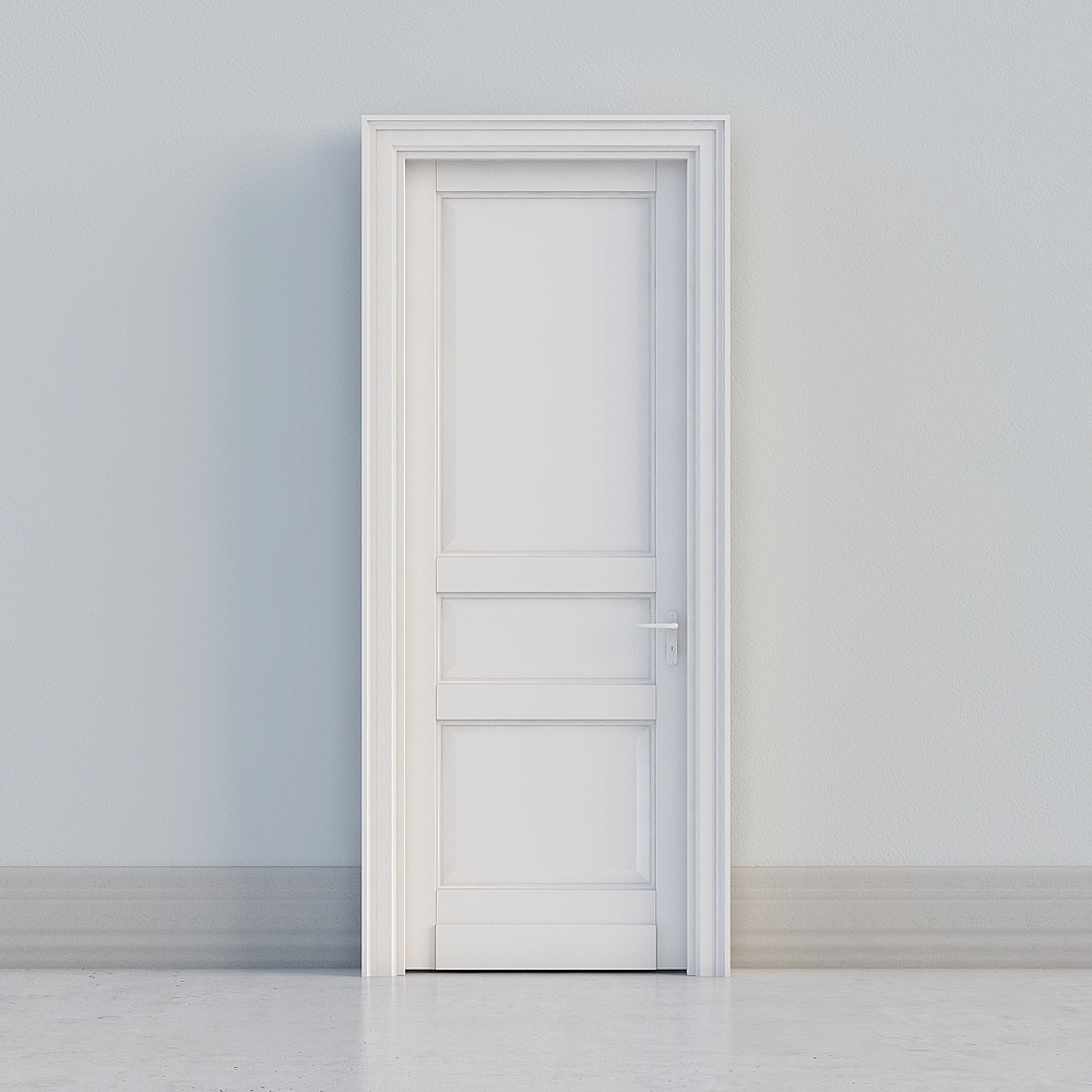 Elegant Low-Poly 3D Model Door