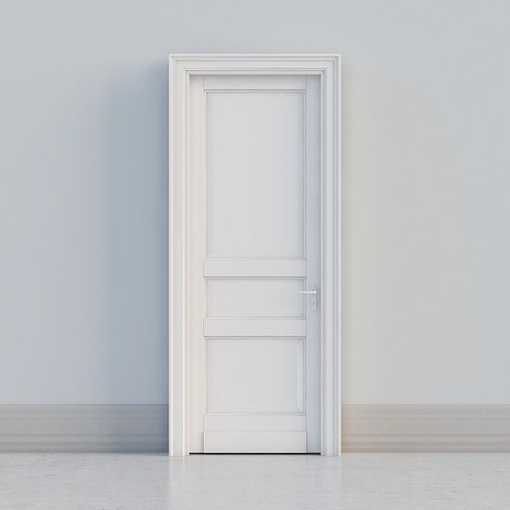 Chic Low-Poly 3D Model Door for Creative Spaces