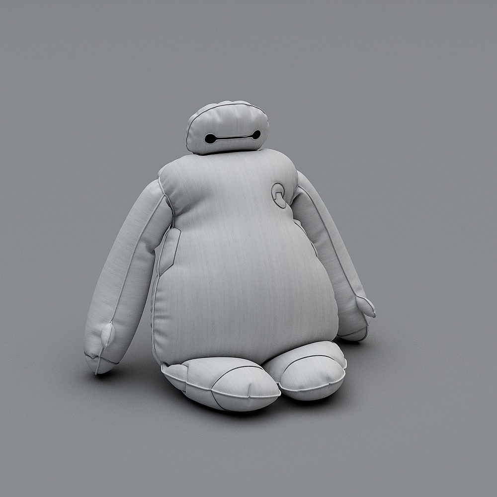 Adorable Soft Plush Robot 3D model