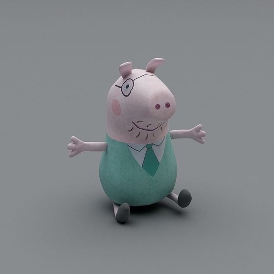 Charming Mr. Pig 3D Model for Creative Projects