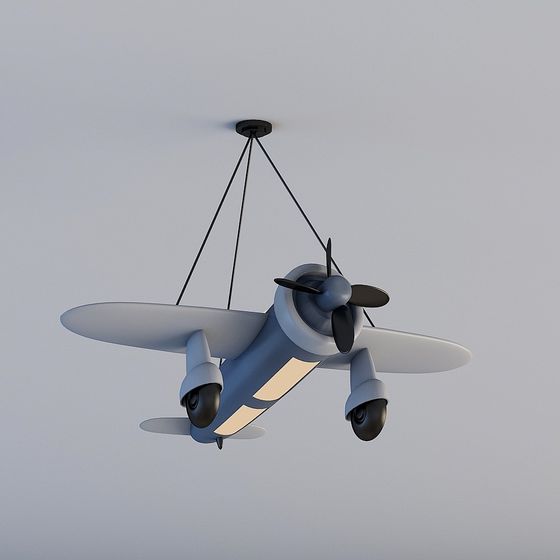 Hanging Airplane Lamp 3D model