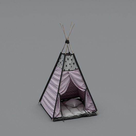 Dreamy Low-Poly Tent 3D Model for Creative Projects