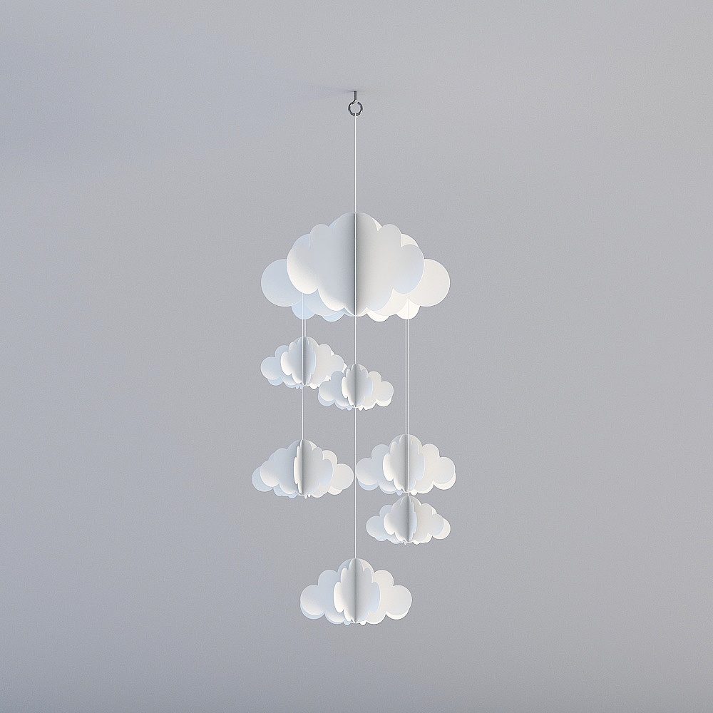 Cool House - Modern Children's Room Decoration 3d Model-1 (Chandelier)