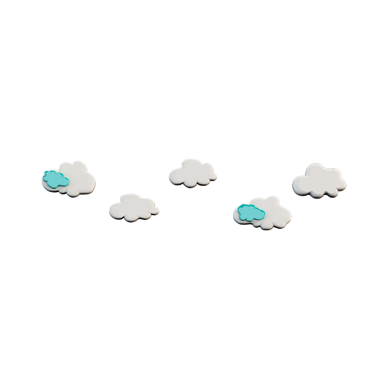 Cloud Walker 3D Model – Low-Poly Soft Clouds