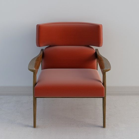 Stylish Leather Armchair 3D model