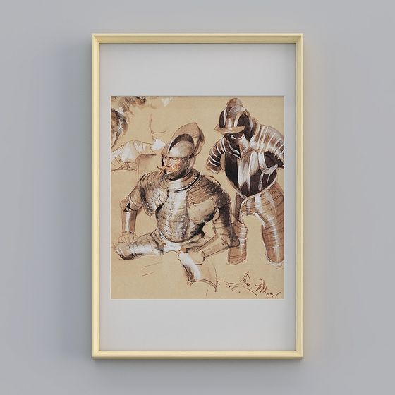 Knights on the Battlefield 3D model for Creative Projects