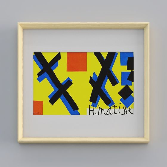 Henri Matisse Inspired Paper Cut Art 3D model