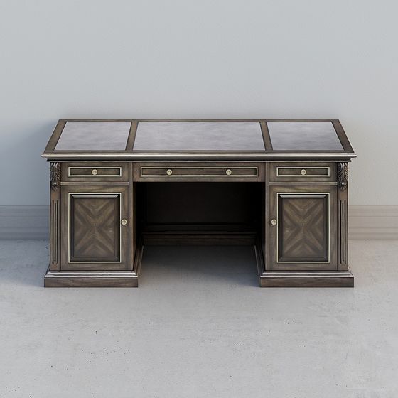 Vintage Office Desk 3D model