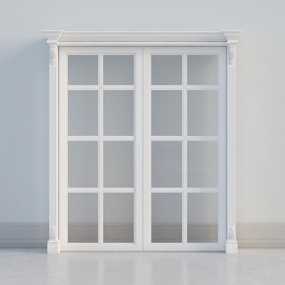 Elegant Glass Door 3D model