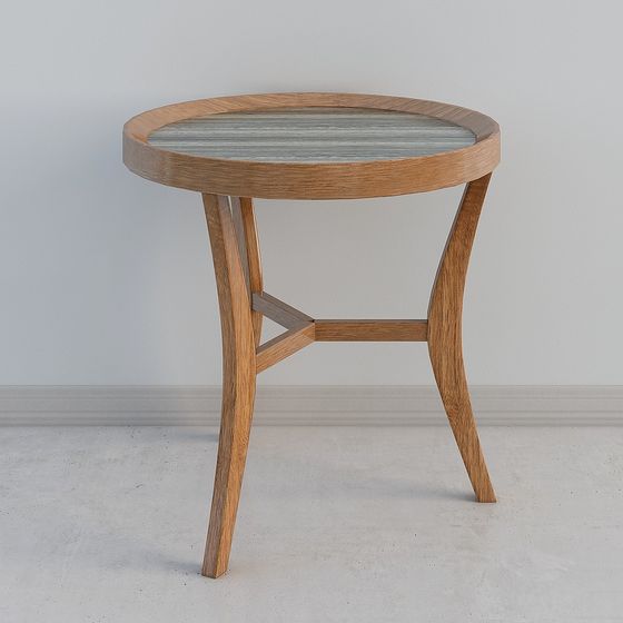 Stylish Low-Polygon Round Table 3D model