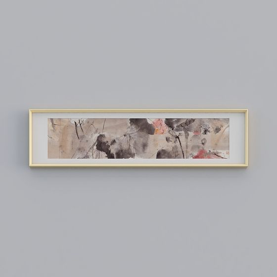 Exquisite Ink Wash Lotus Pond 3D model