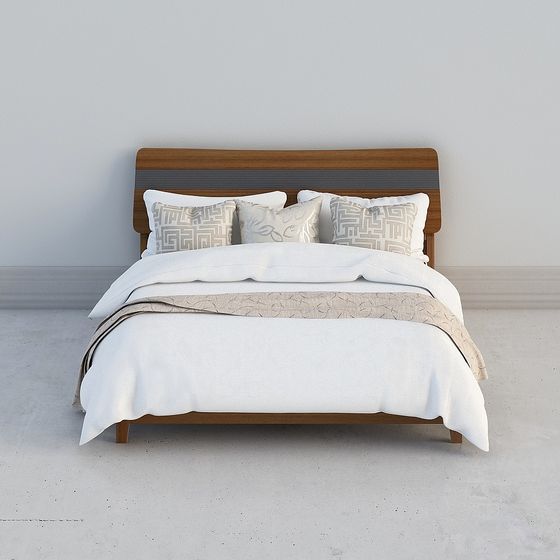 Modern Minimalist Bed Frame 3D model