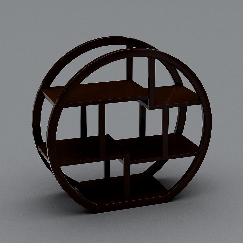 Elegant Ring Bookshelf 3D model