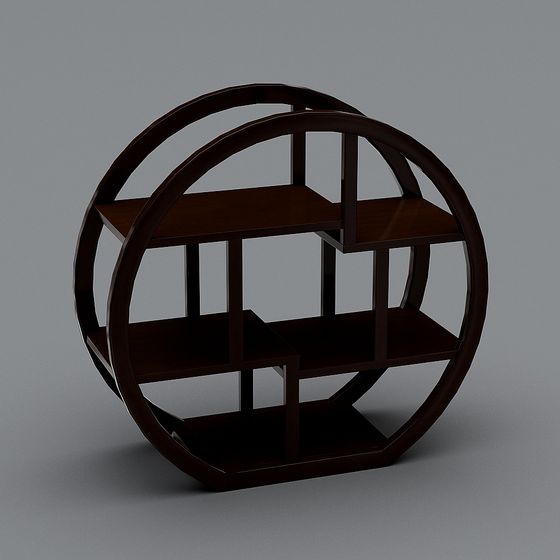 Elegant Ring Bookshelf 3D model