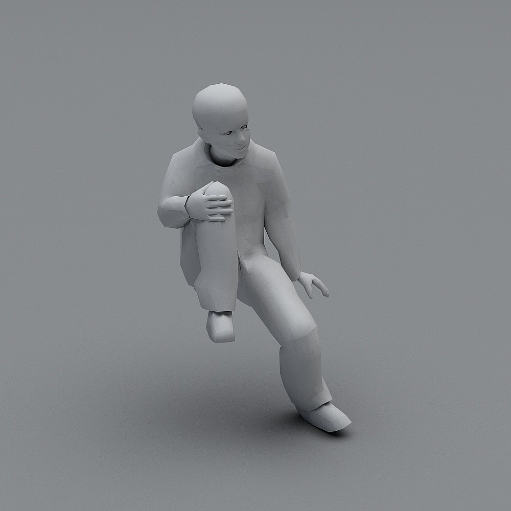 Running Man Low-Poly 3D Model