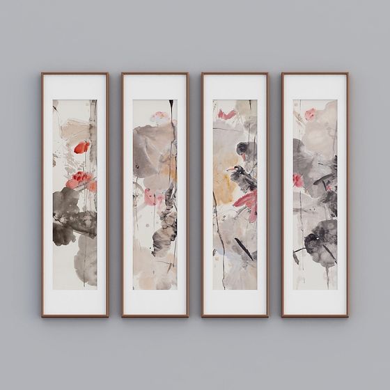 Ink Wash Painting Series 3D model