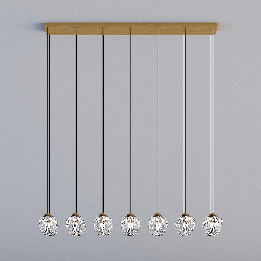 3D lights are all KBDS - Postmodern American Restaurant Bar Chandelier - KB122-14 head square type