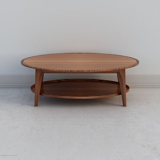Stylish Oval Coffee Table 3D model for Contemporary Spaces