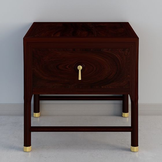Vintage Luxury Nightstand 3D model