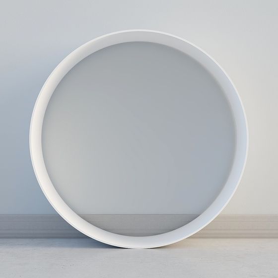 Minimalist Round Frame 3D model for Creative Projects