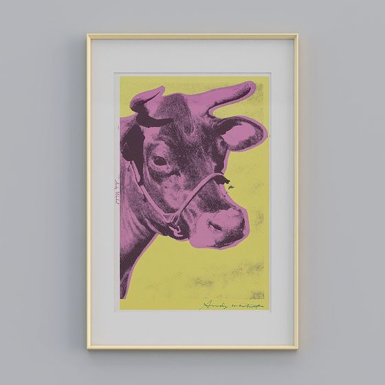 Andy Warhol Cow 3D model for Creative Projects