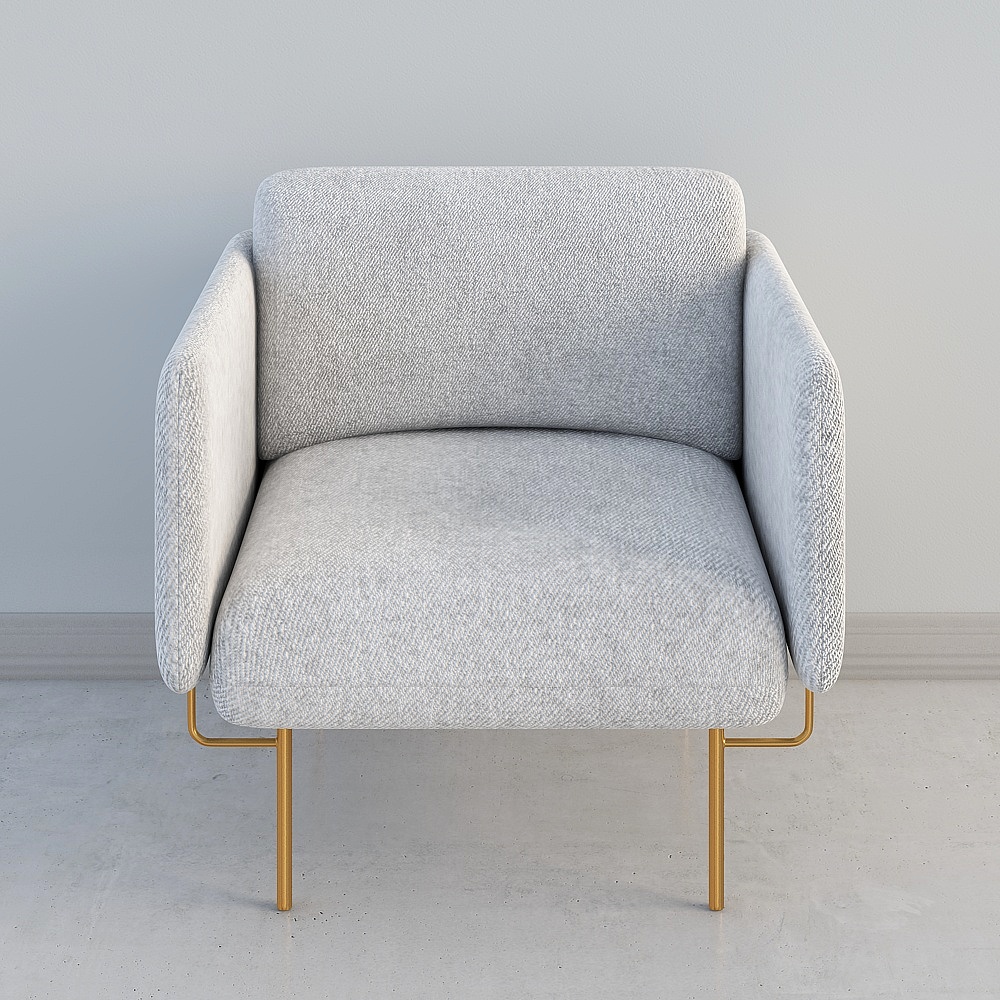 Modern dark grey single sofa 1