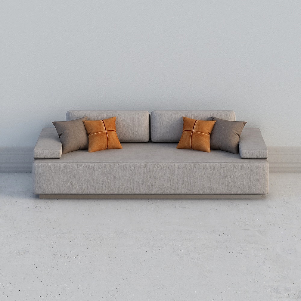 Sofa đôi màu trắng xám nhạt hiện đại 3