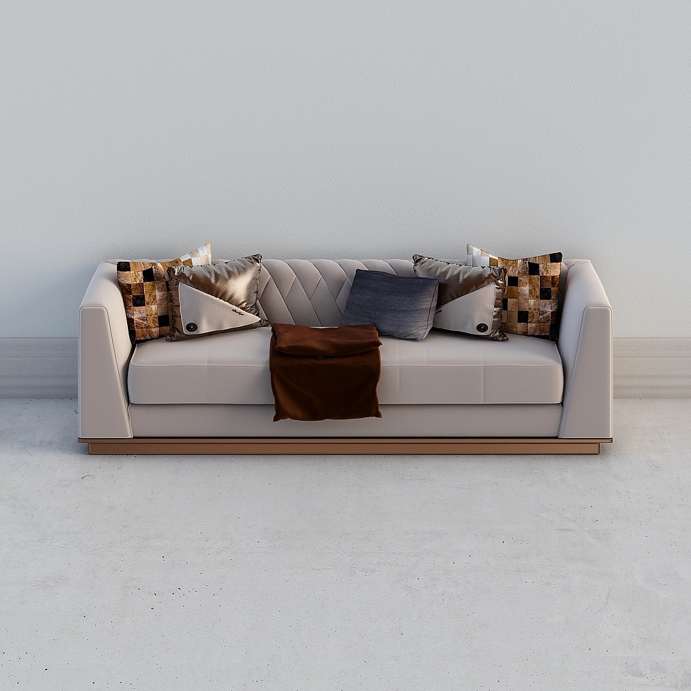 Divano multiplayer moderno grigio chiaro e bianco 8