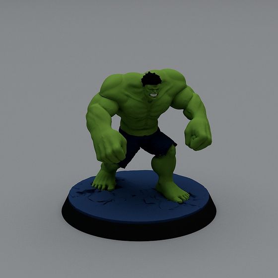 Dynamic Low-Polygon Green Giant 3D model