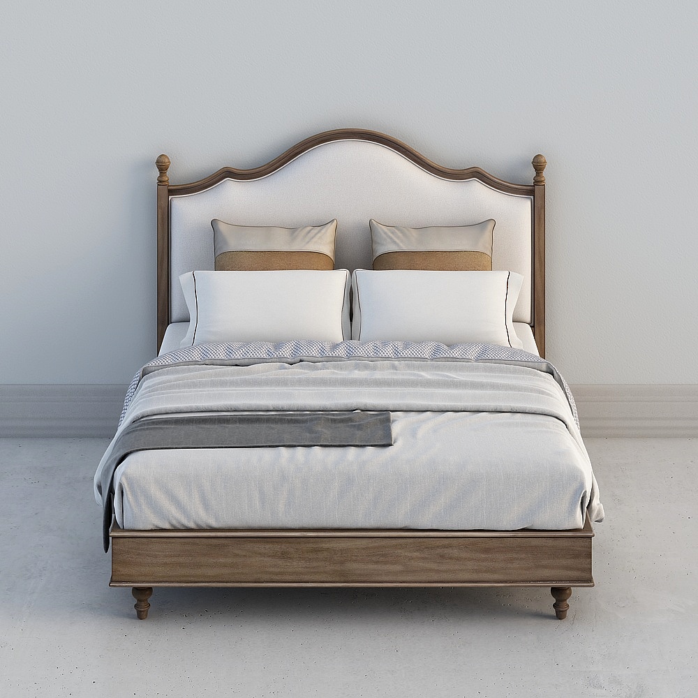 Big Thousand-AC1102 American traditional double bed