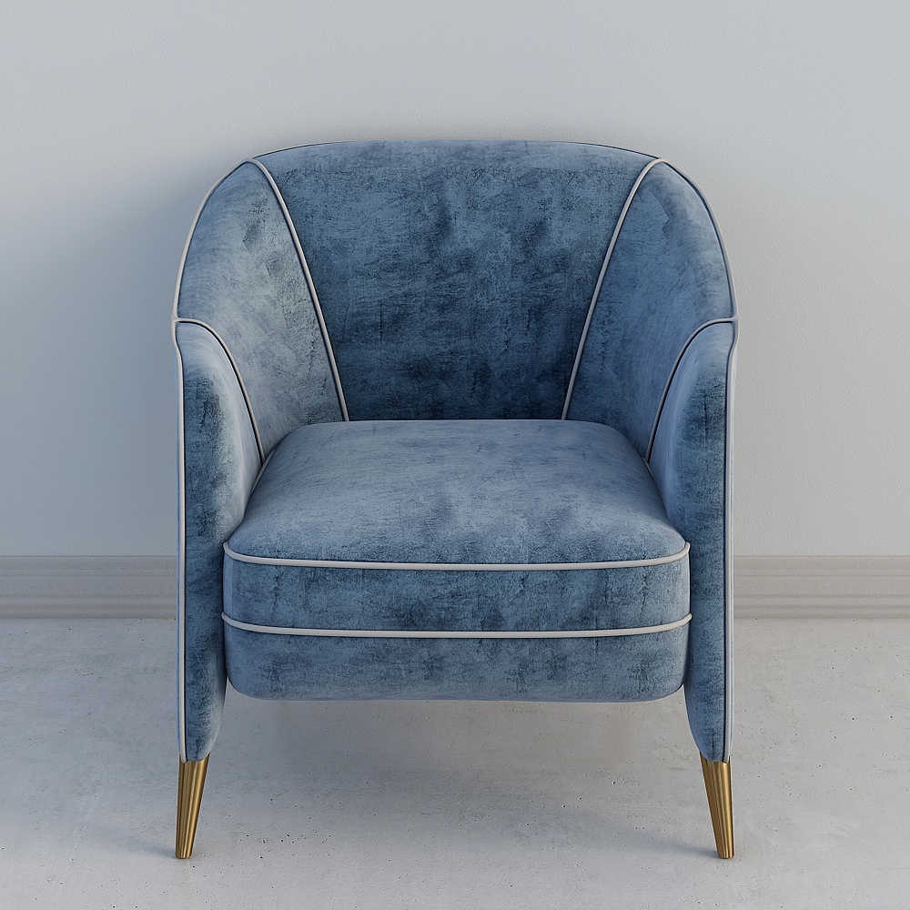 Nordic Blue Single Sofa 2