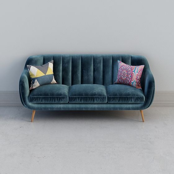 Unique Retro-Modern Sofa 3D model