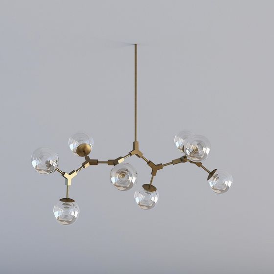Elegant Minimalist Chandelier 3D model