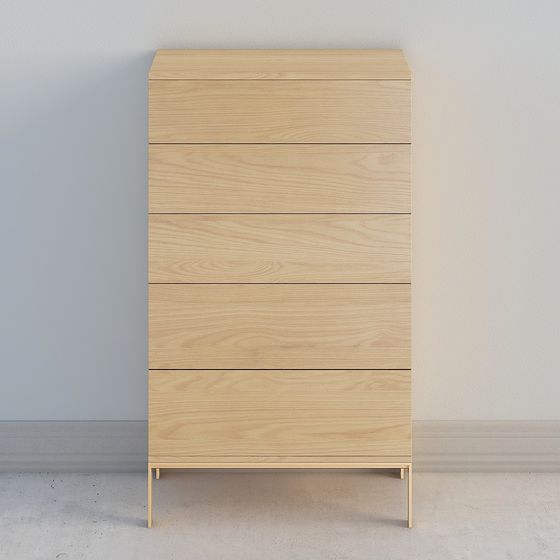 Wooden Drawer Cabinet 3D model for Modern Interiors