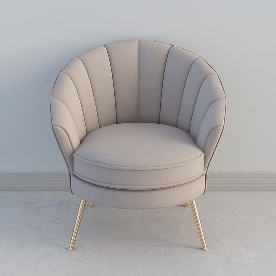 Stylish Shell Chair 3D model for Contemporary Spaces