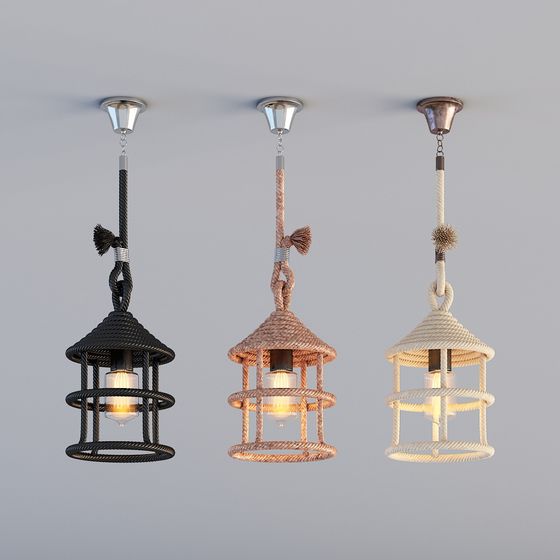 Unique Low-Poly Decorative Lamp 3D model