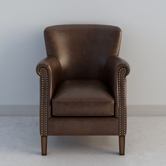 Vintage Leather Armchair 3D model