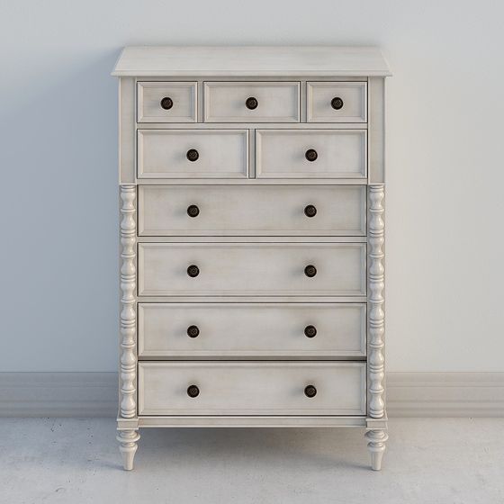 Classic Wardrobe 3D model - Vintage Charm for Modern Design