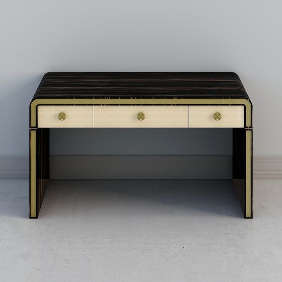 Elegant Low-Poly Office Desk 3D Model