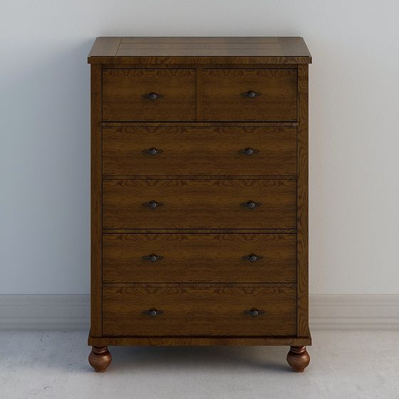 Vintage Chest of Drawers 3D model