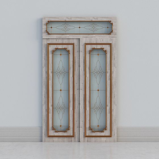 Elegant Glass Door 3D model