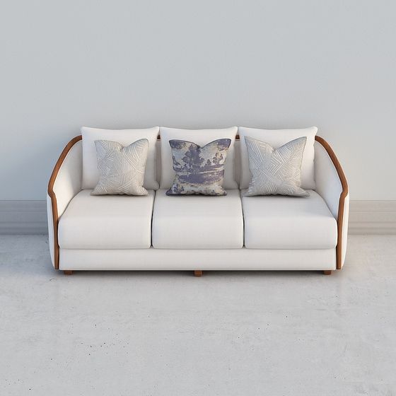 Urban Comfort Low-Poly Sofa 3D model for Modern Spaces