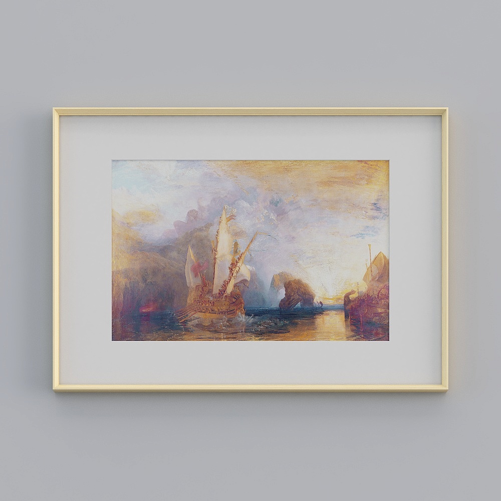 Kibaki Moderna Soggiorno in Legno 87x122 cm Barca a Vela