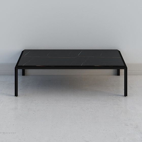 Urban Black Gold Table 3D model for Modern Spaces